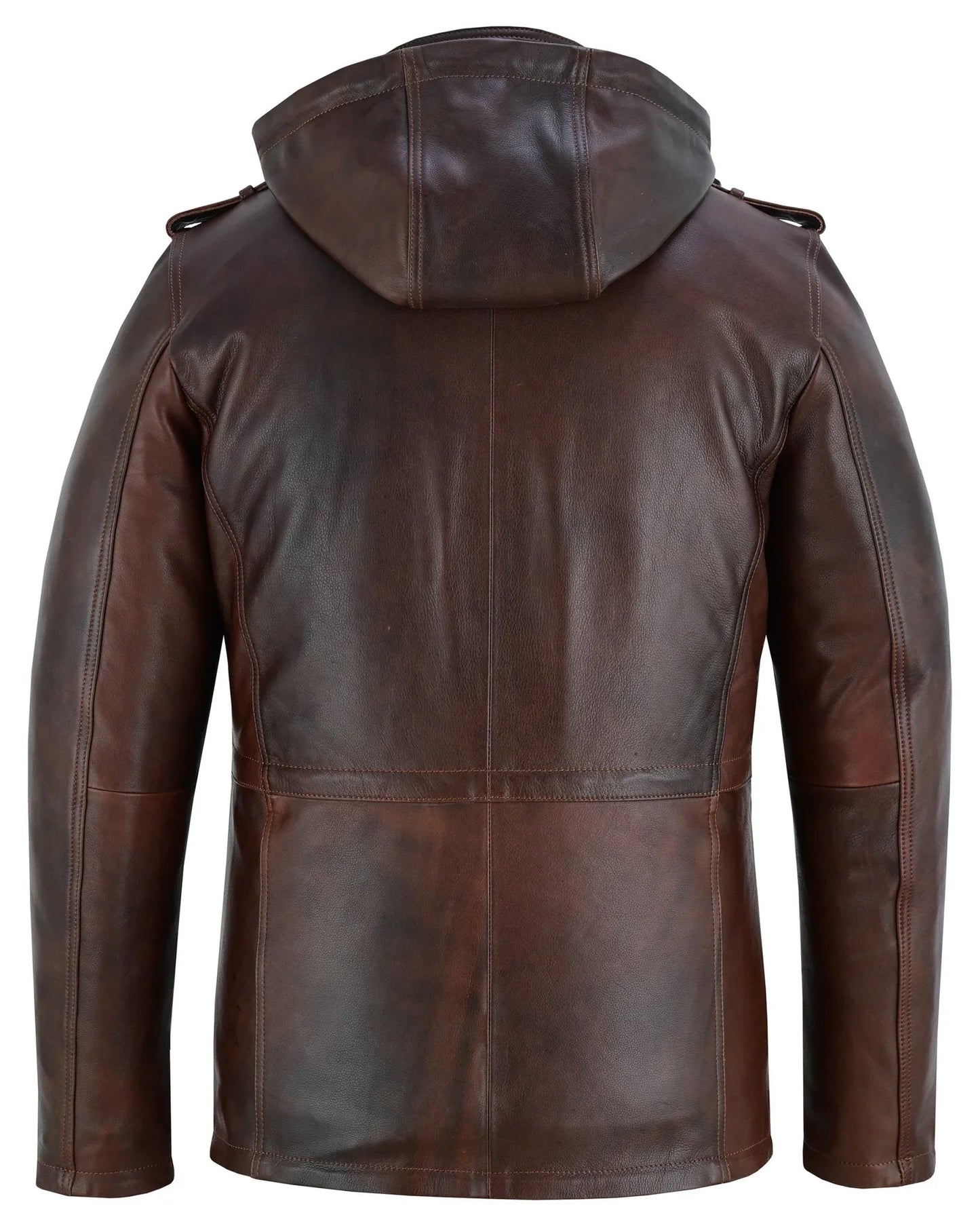 stylish men's leather parka jacket for a smart casual look -