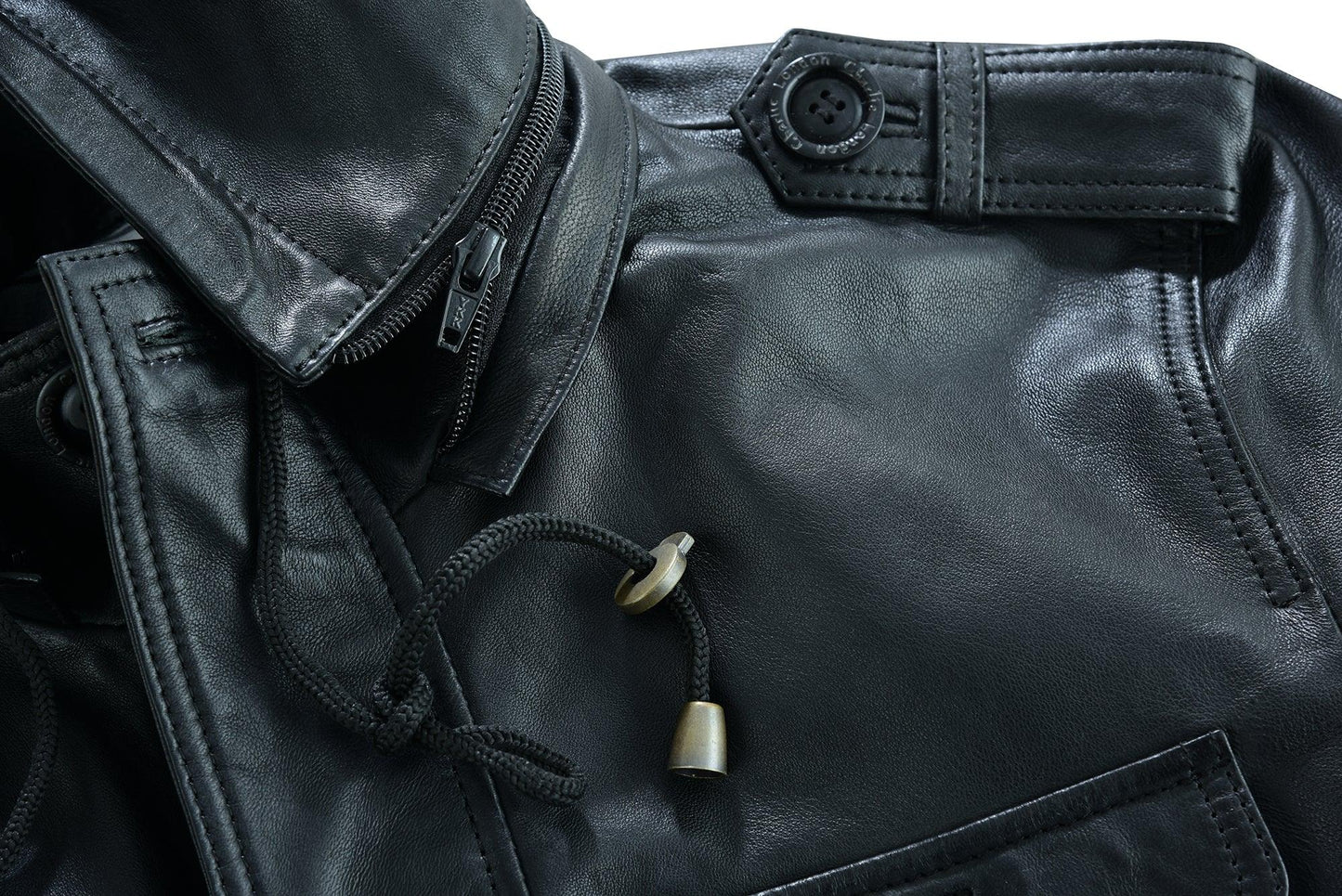 stylish men's leather parka jacket for a smart casual look -