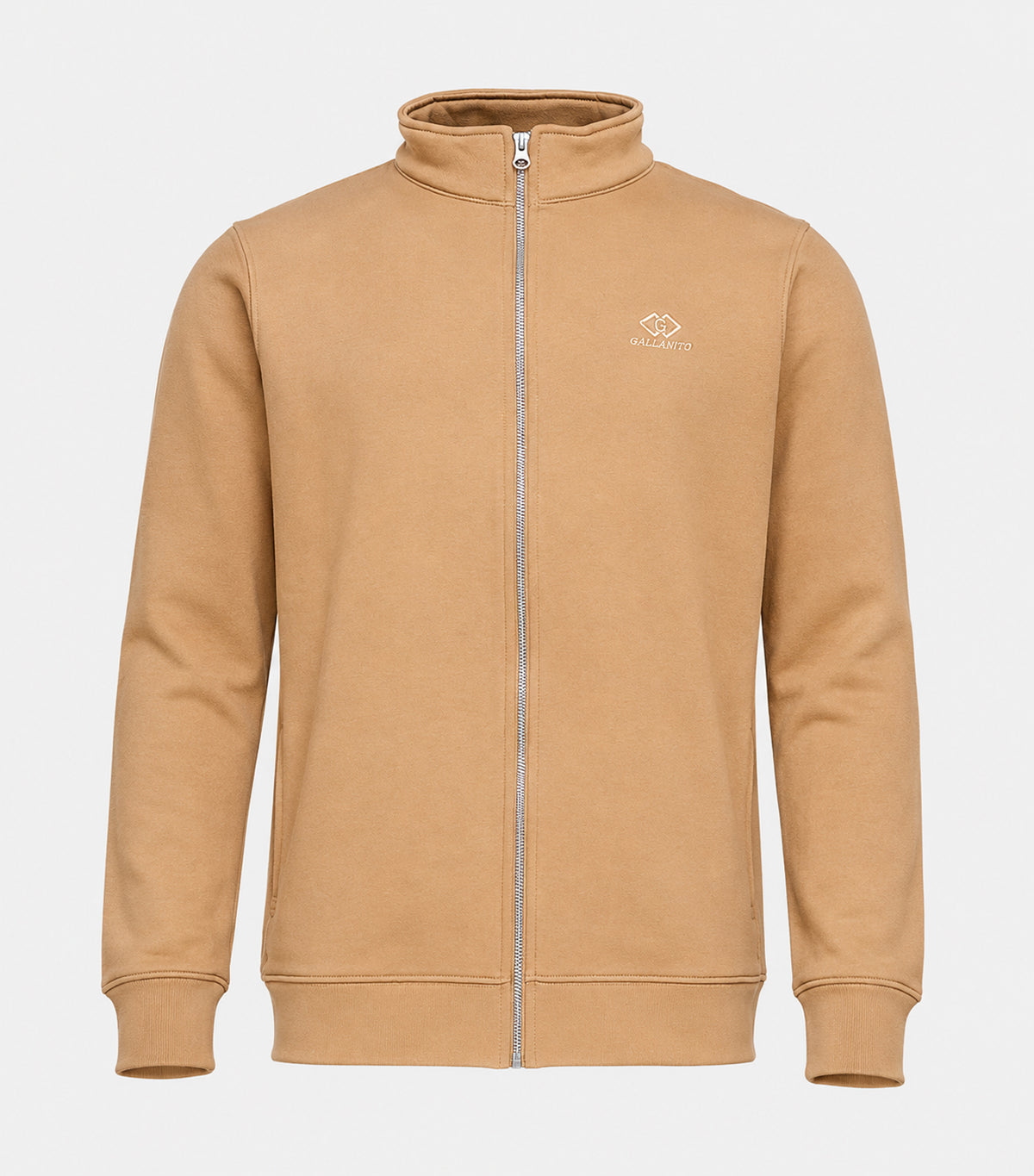 sweat jackets for men & women with mock neck full zip
