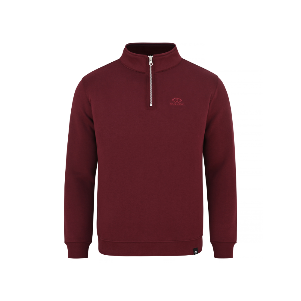 Mens Sweat shirts with Zip Neck and Embroidered Logo