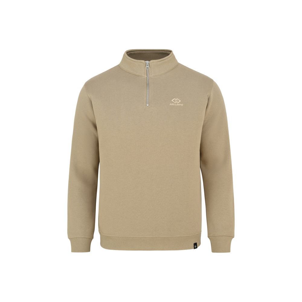 Mens Sweat shirts with Zip Neck and Embroidered Logo