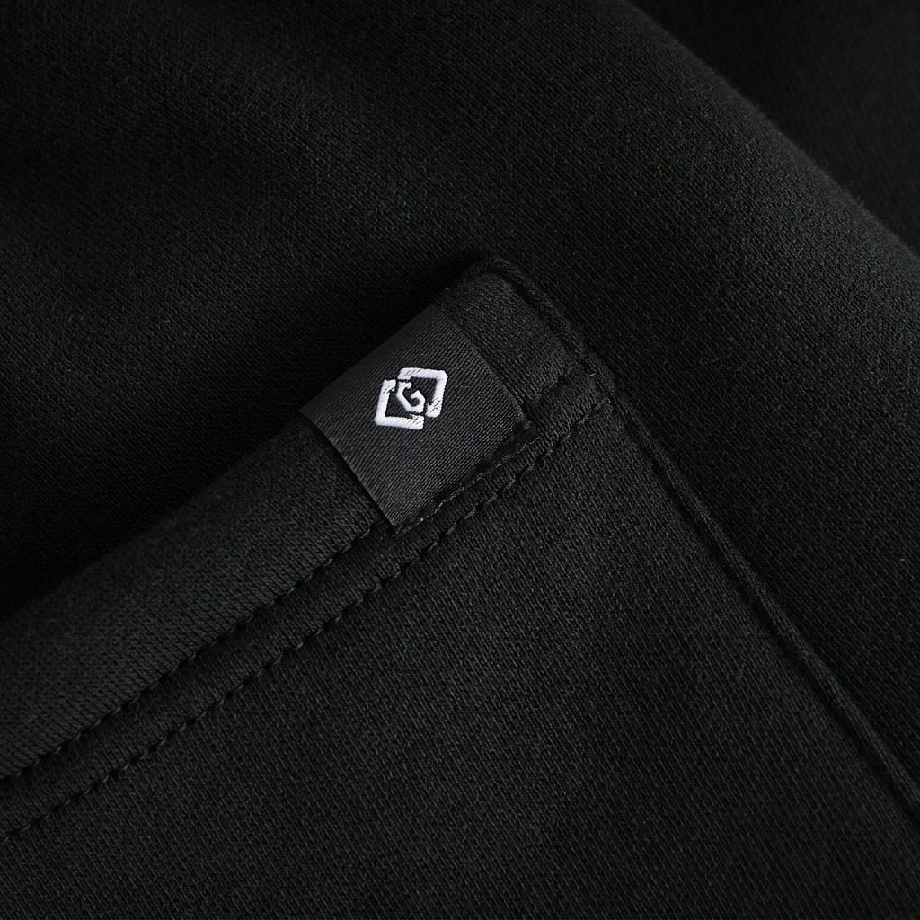 organic cotton track pant with fleece and elasticated waistband