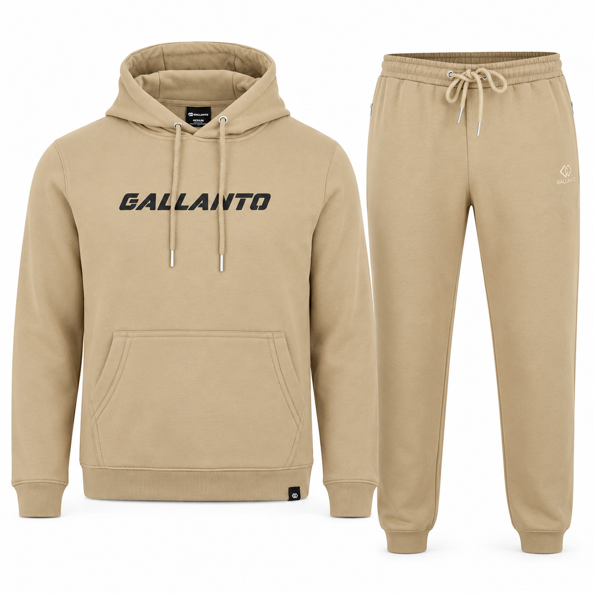 Hoodies for Men in Cotton Fleece with Ribbed Finish