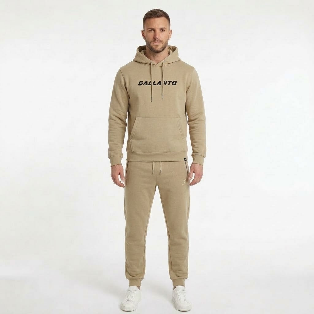 Hoodies for Men in Cotton Fleece with Ribbed Finish