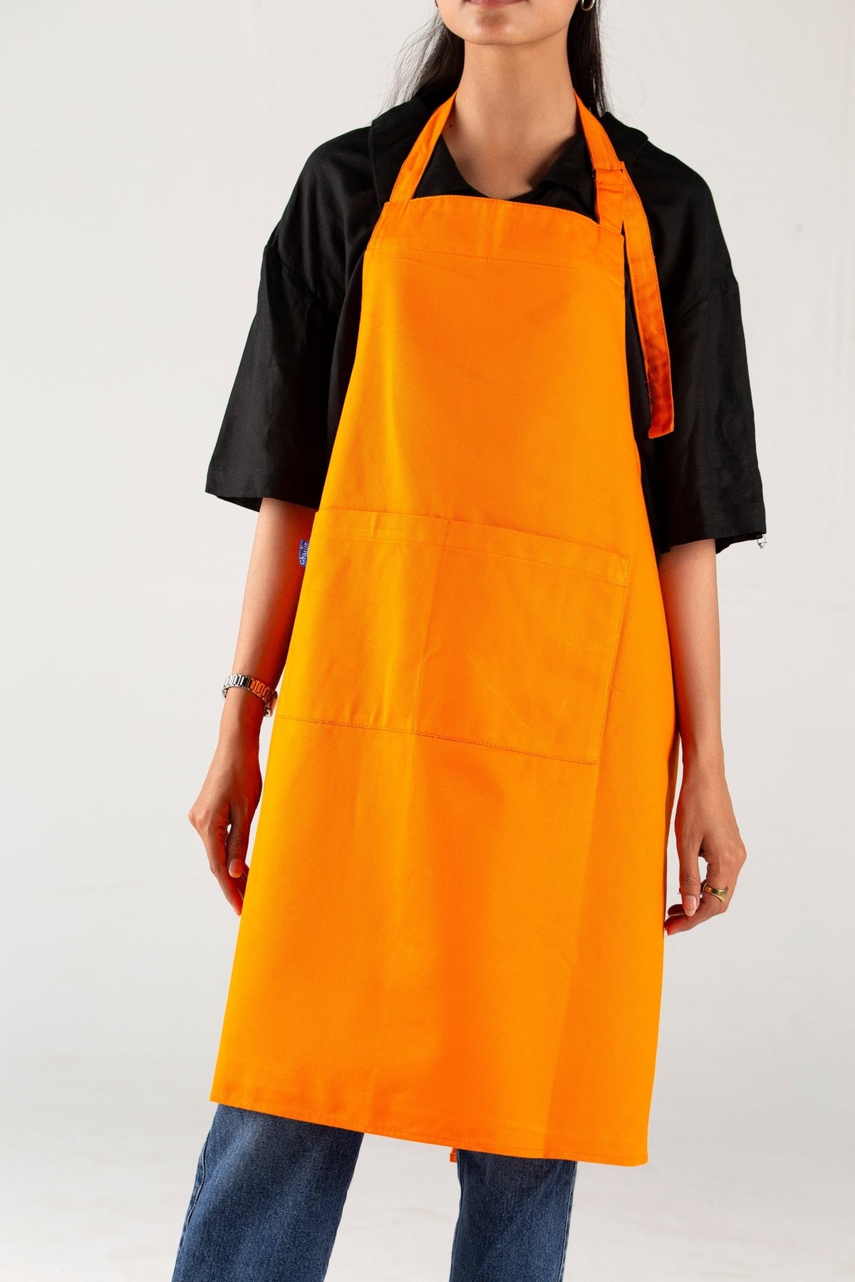 Unisex Heavy - Duty Cotton Twill Apron – Adjustable Fit with Large Front Pocket - 