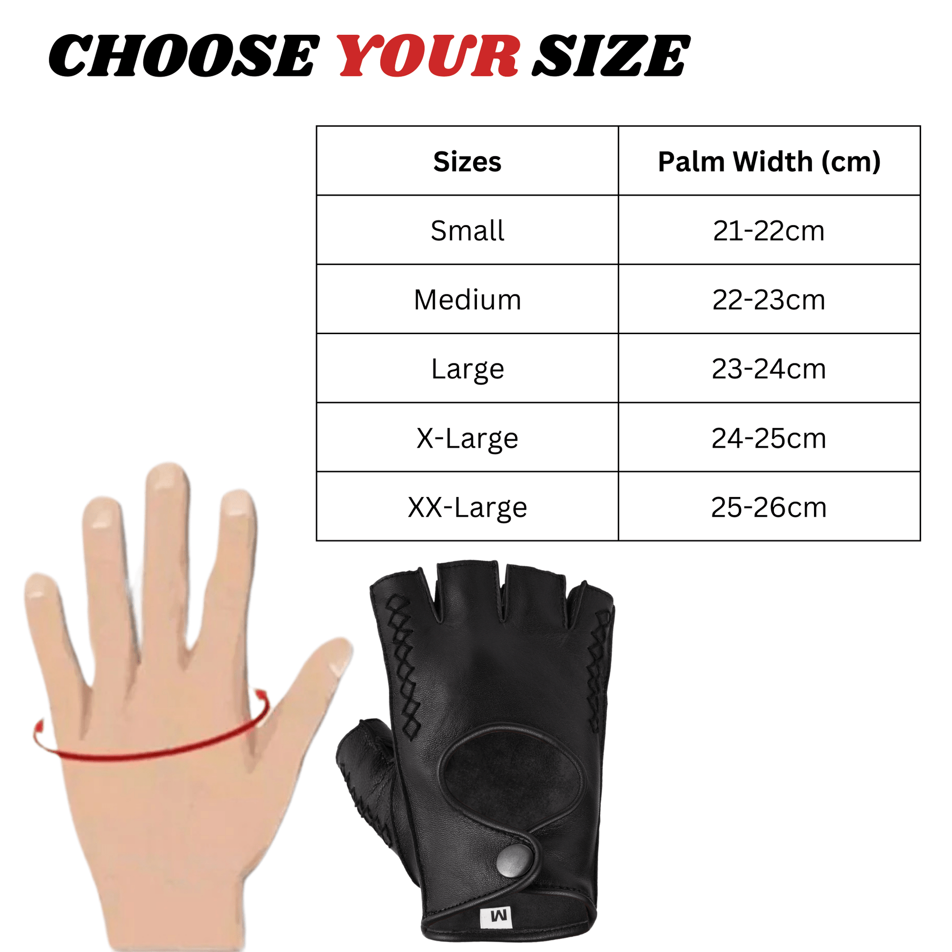 Unisex Premium Quality Real Leather Fingerless Gloves for Cycling, Gym, and Driving - 