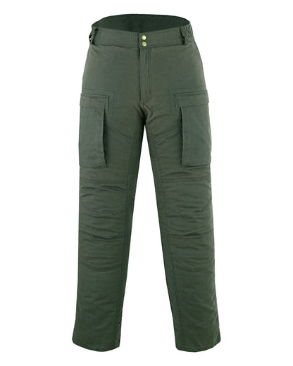Waxed Cotton Cargo Biker Motorcycle Waterproof Armoured Trousers Pants - 
