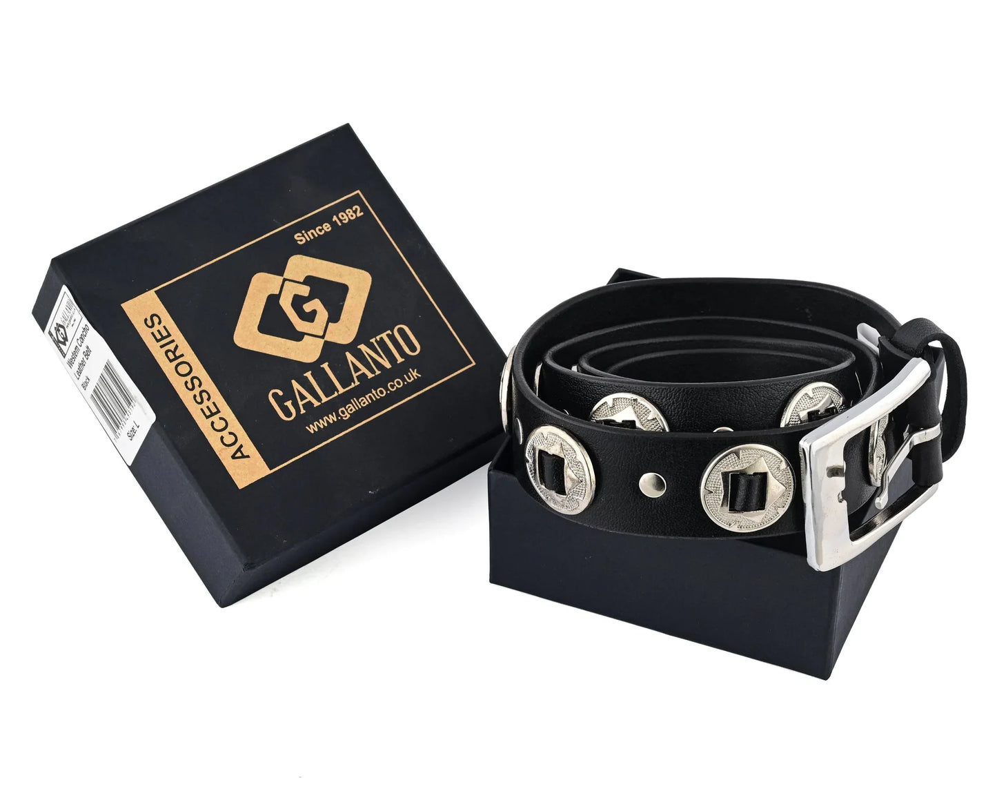 western concho genuine leather belts laced biker style - 