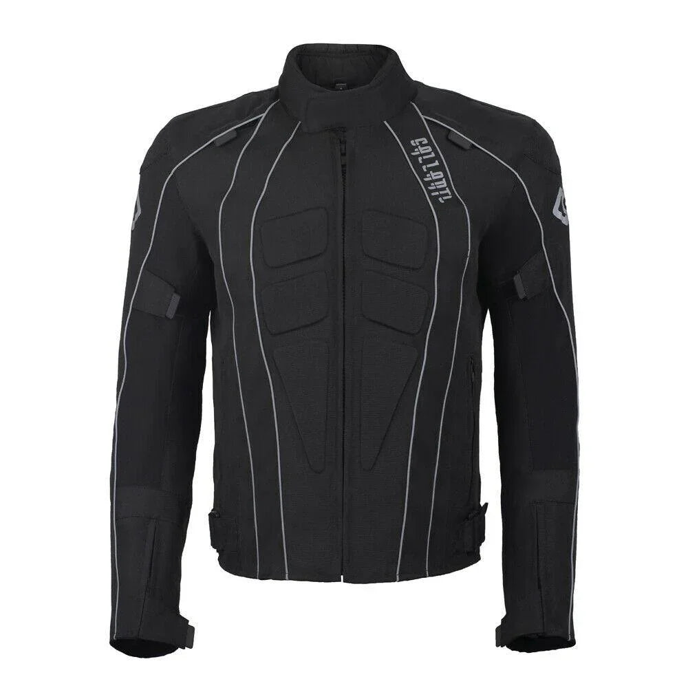 0860 mens textile armoured motorcycle jacket biker fabric -