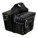 101 Studded Concho Motorcycle Leather Saddle Bag -