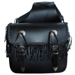 104 Black Leather Saddle Bags -