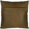 2 x Embroidery Brown Vintage Leather Sofa Cushion Covers Home Decor -