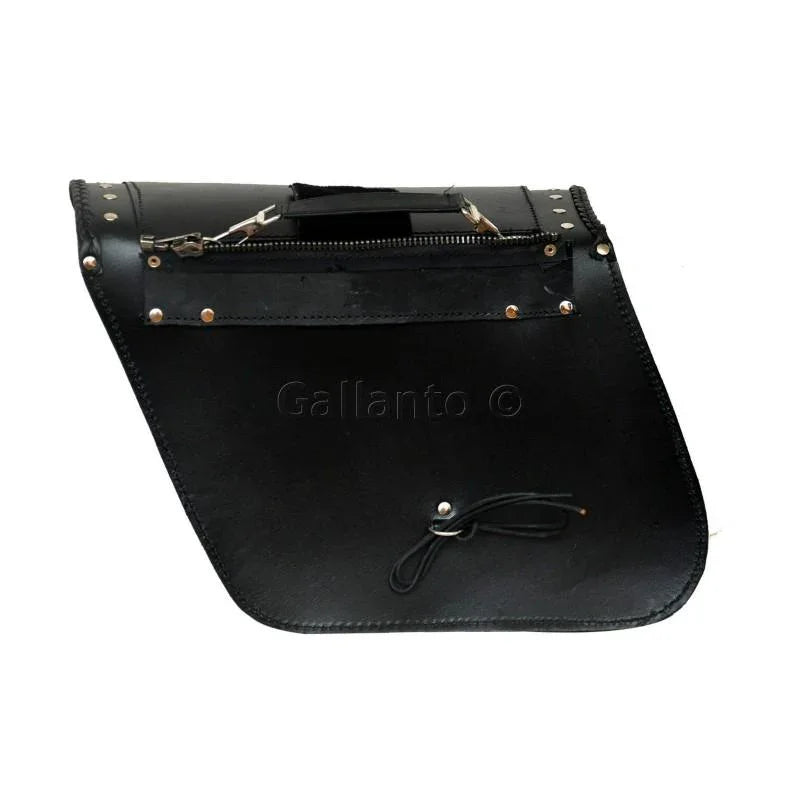 20082 zip-off eagle harley style motorcycle leather saddle bag -