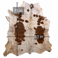 208-16 Cow Skin Hair on Hide 100% Pure Cow Hide Large Decorative/Carpet/Rug/Wall Leather -