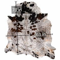 208-4 Cow Skin Hair on Hide 100% Pure Cow Hide Large Decorative/Carpet/Rug/Wall Leather -