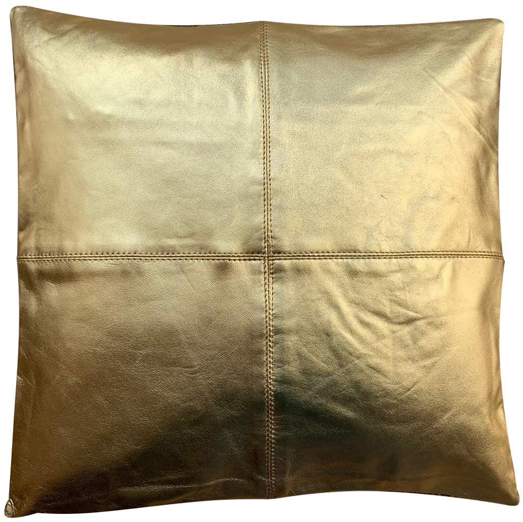 2x genuine 100% metallic purple, blue, green, pink leather sofa cushion covers -