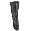 502 Jean Style Leather Pants Trousers with Side Laces -