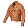 621 Marlon Brando Diamond Red Waxxed Leather Biker Jacket -