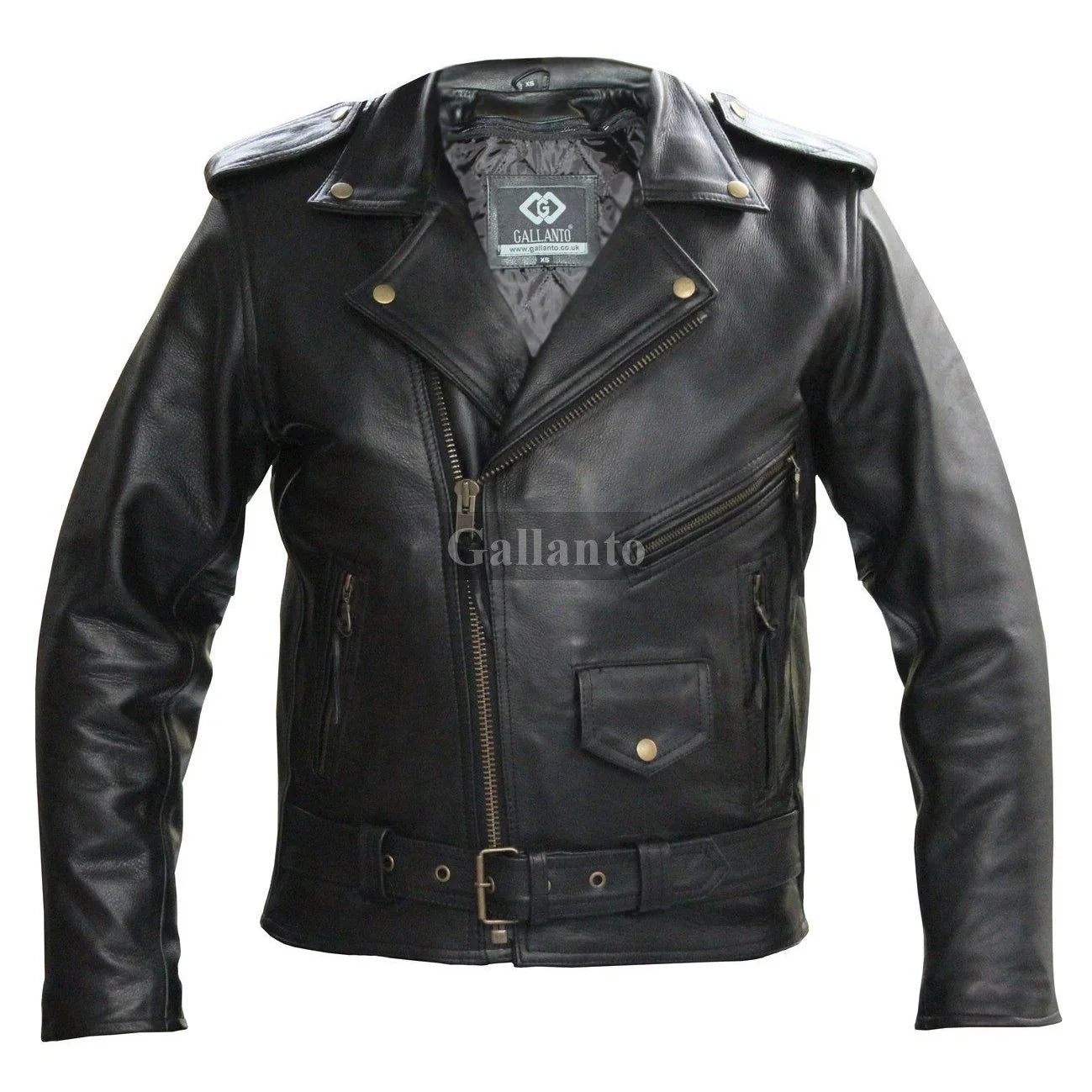 antique naked cowhide marlon brando biker leather jacket -