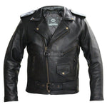 Antique Naked Cowhide Marlon Brando Biker Leather Jacket -