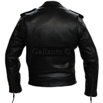 Antique Naked Cowhide Marlon Brando Biker Leather Jacket -