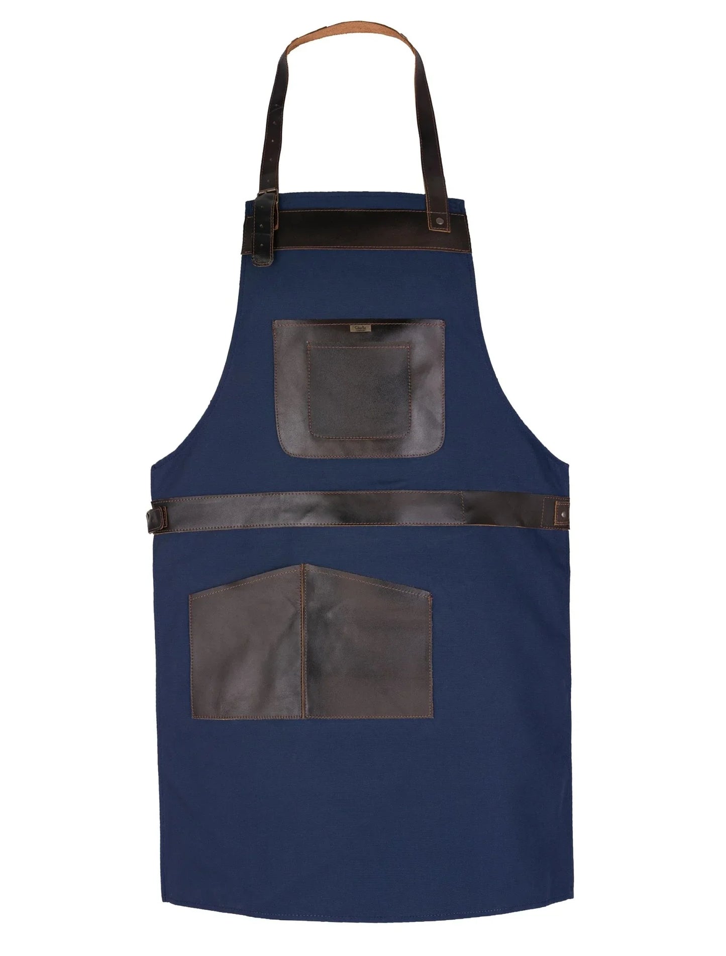 bbq, blacksmith, grill, woodwork, chef, butcher canvas apron with leather straps -