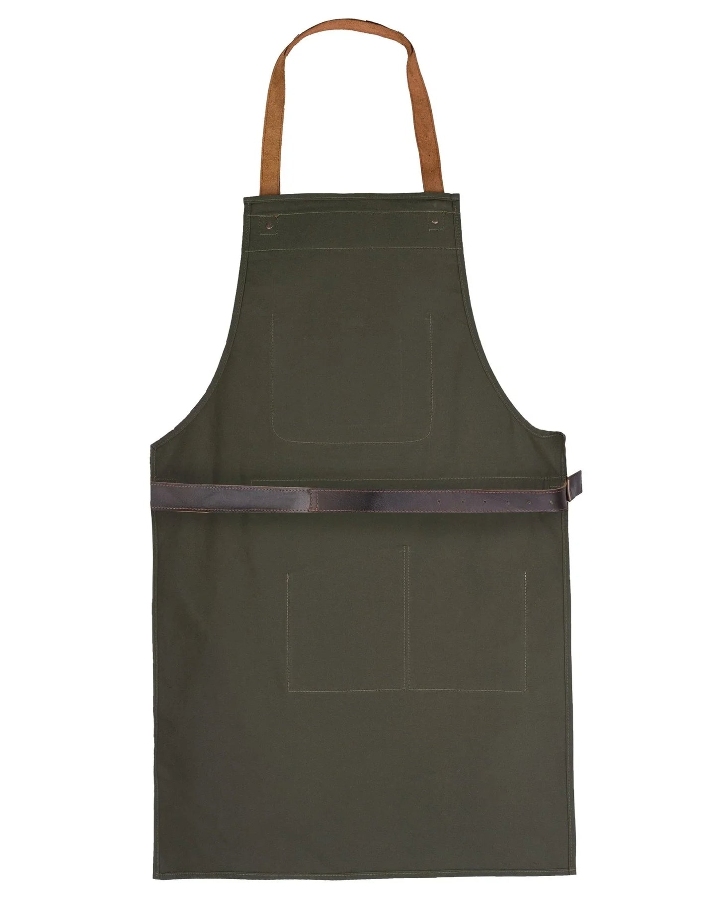 bbq, blacksmith, grill, woodwork, chef, butcher canvas apron with leather straps -
