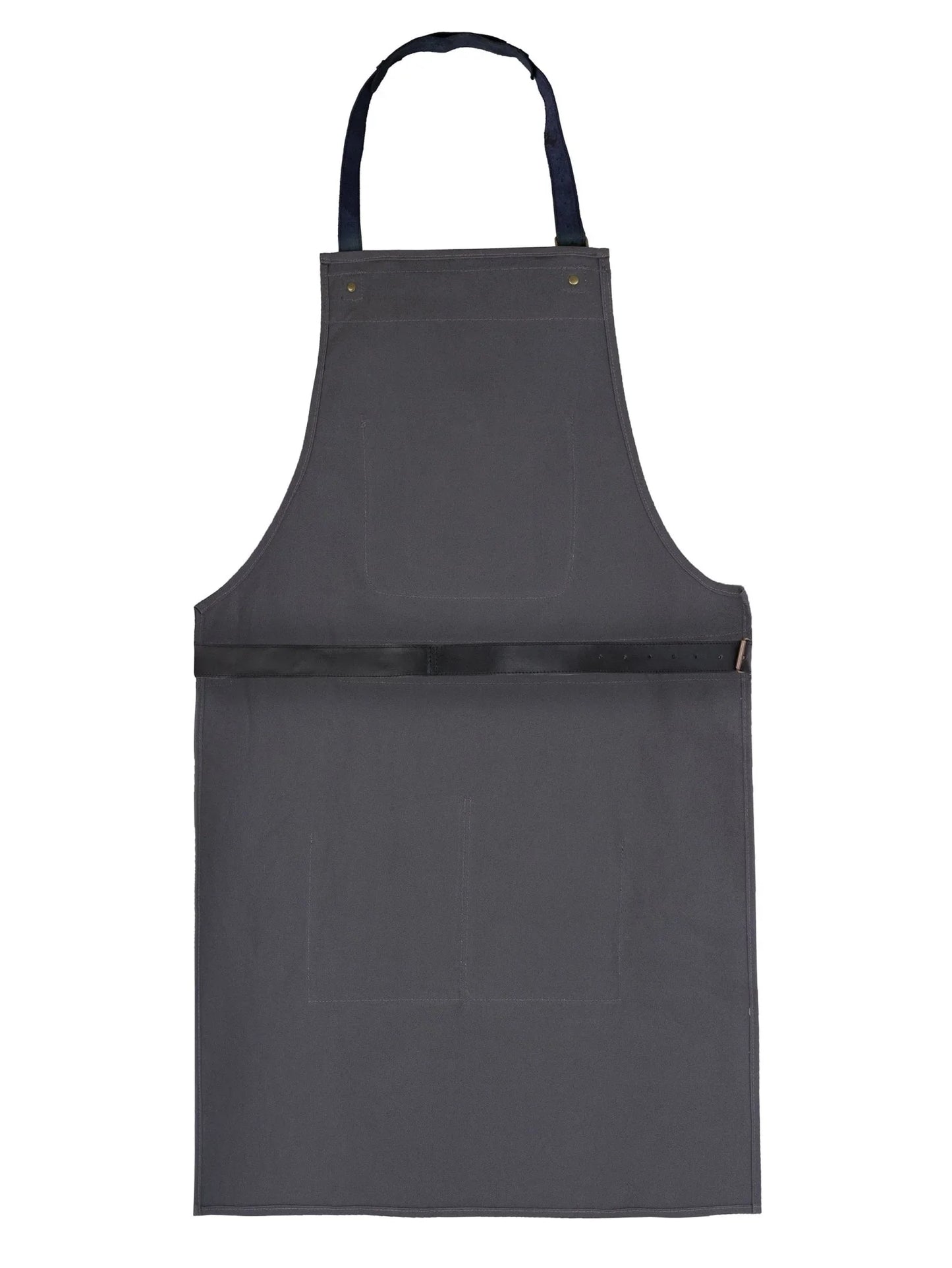 bbq, blacksmith, grill, woodwork, chef, butcher canvas apron with leather straps -