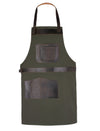 BBQ, Blacksmith, Grill, Woodwork, Chef, Butcher Canvas Apron with Leather Straps -