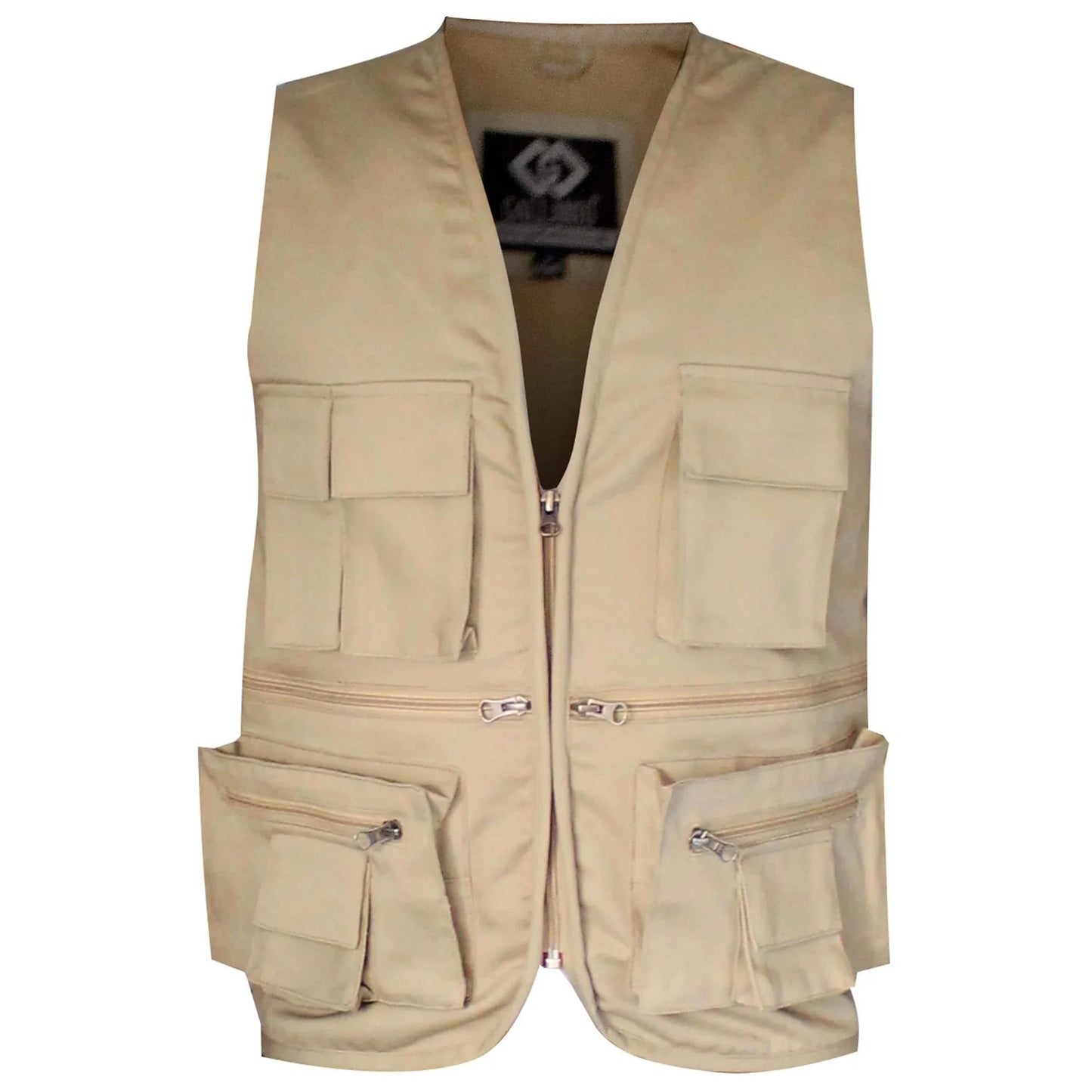 beige fisherman's multi pocket vest -