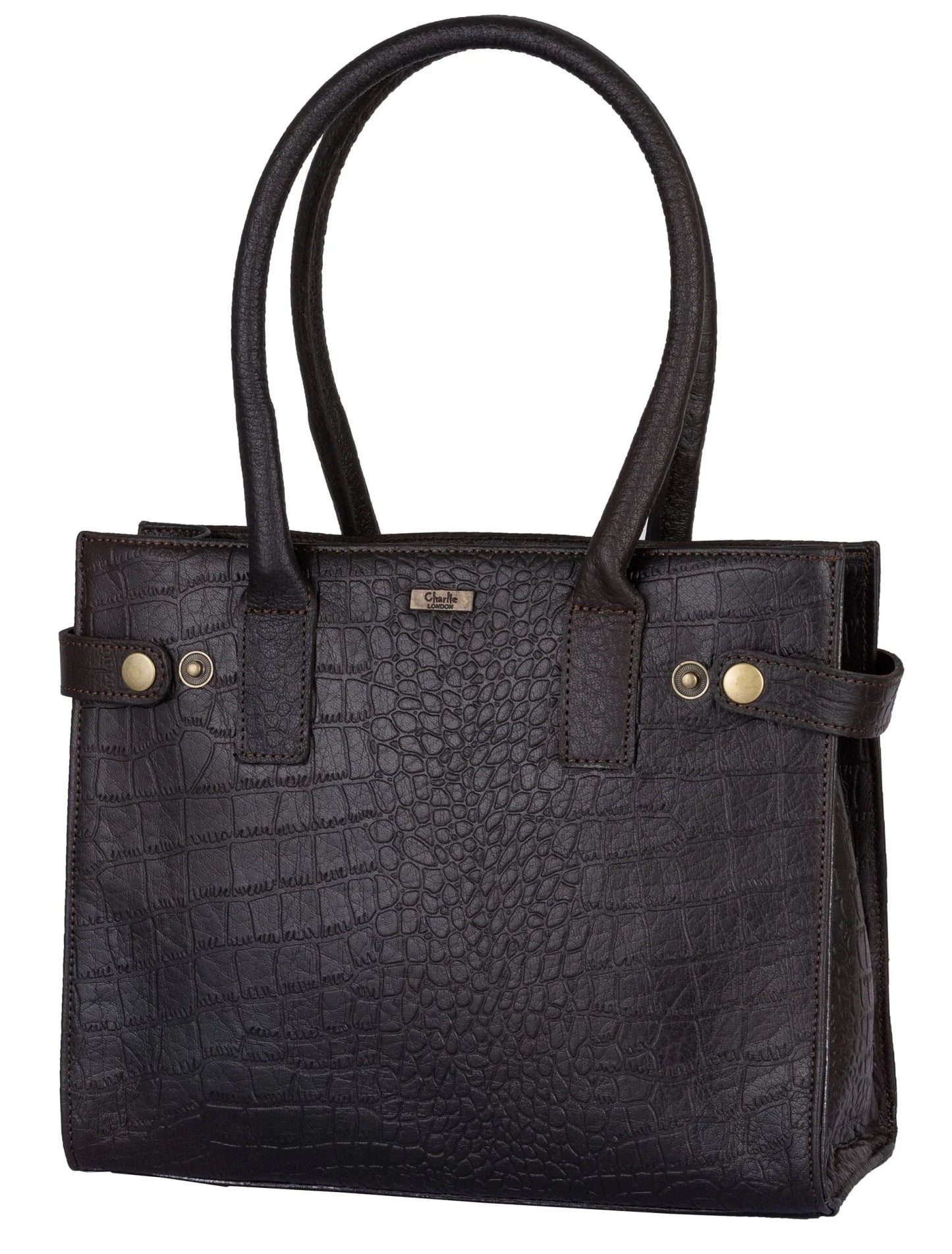 belfast crocodile embossed leather tote bags for women -