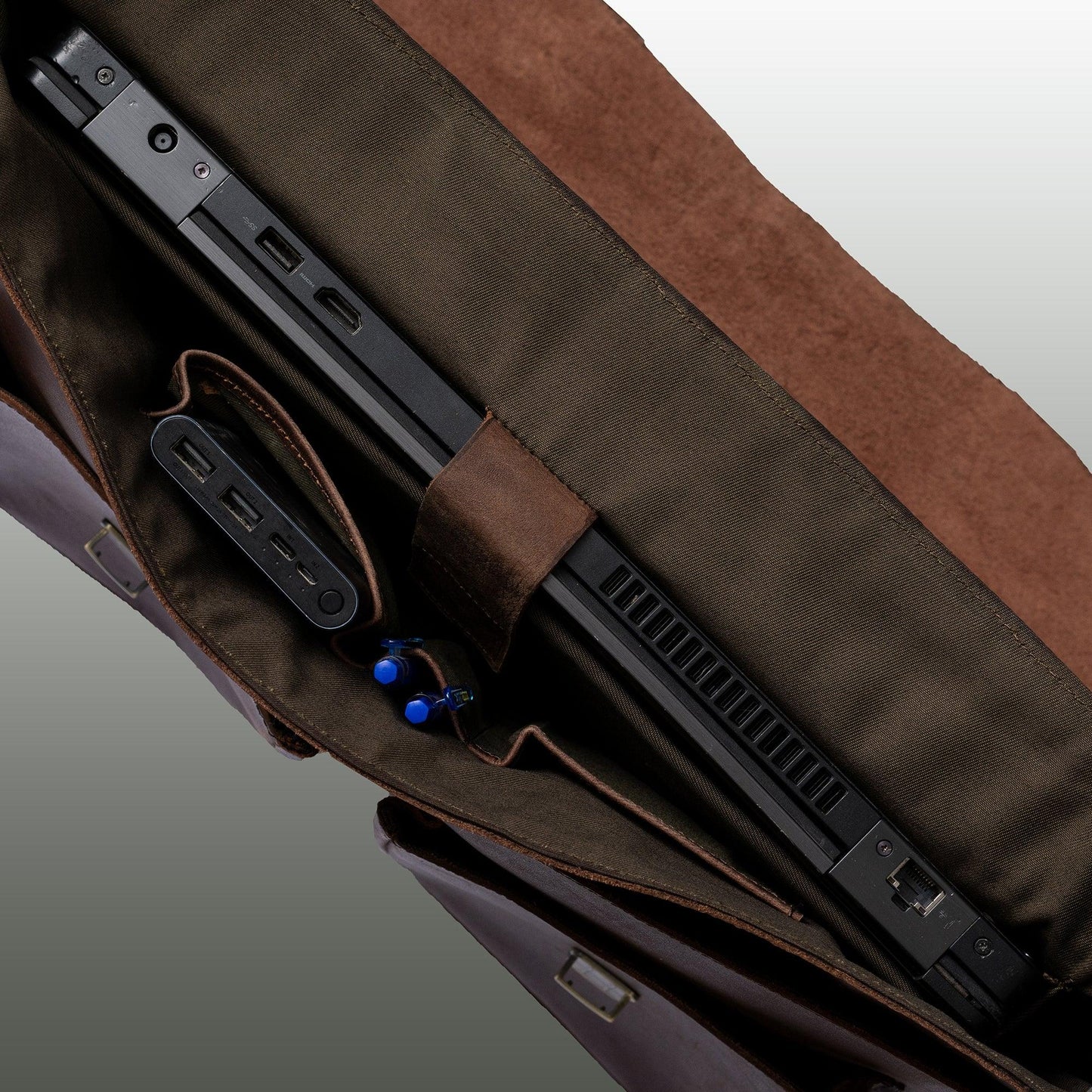 black leather briefcase laptop messenger bags for men & women - office file folder bag -