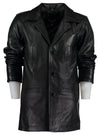 Black Leather Coat For Mens -