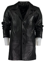 Black Leather Coat For Mens -