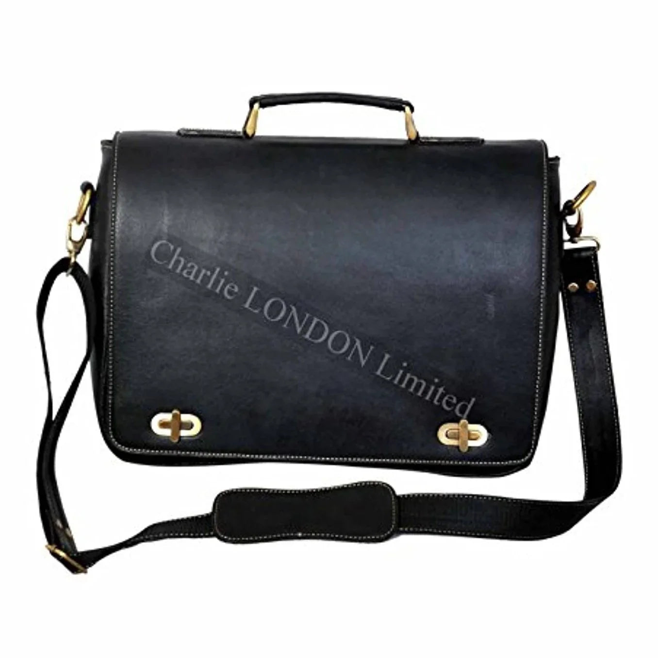 black leather laptop macbook messenger bags -