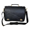 Black Leather Laptop MacBook Messenger Bags -