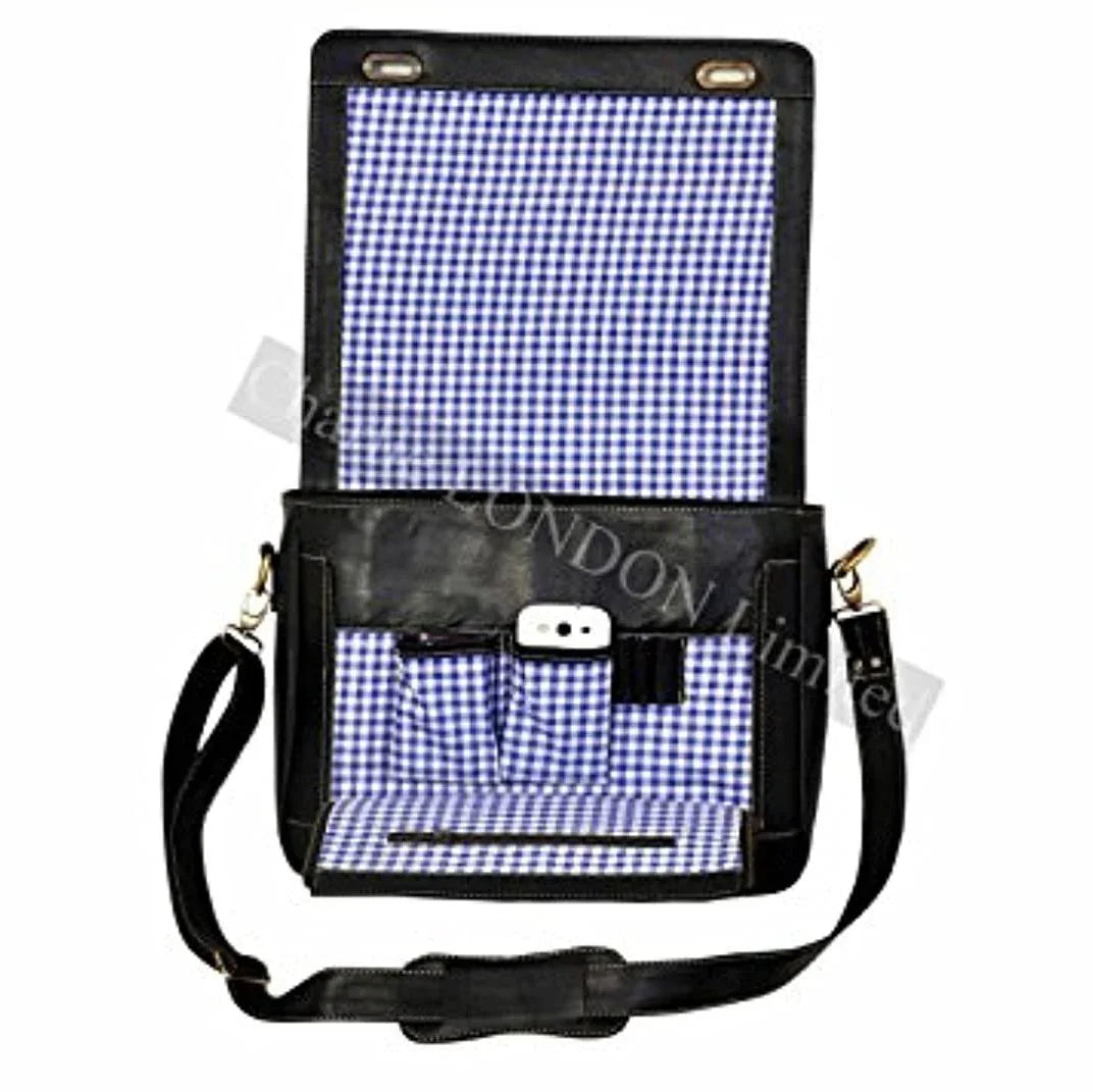 black leather laptop macbook messenger bags -