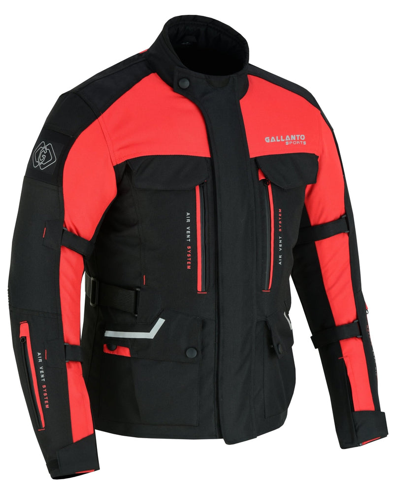 Orange and black online leather motorcycle jacket