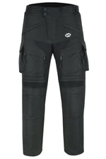 Black Textile Biker Motorcycle Cargo Waterproof Armoured Trousers Pants -