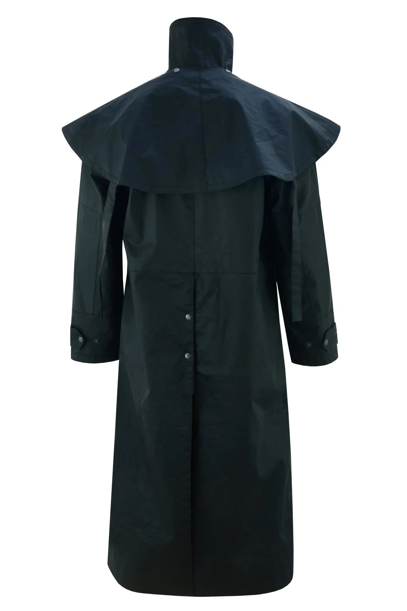 black unisex duster waterproof long coat countrywear -