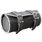 Black Vintage Biker Real Cowhide Leather Tool Bag -