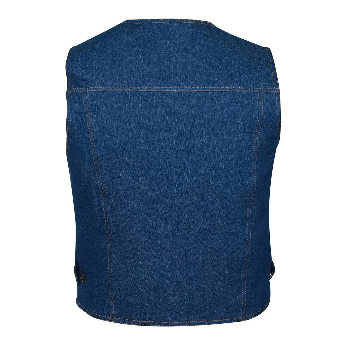 blue biker denim jeans waistcoat lightweight -
