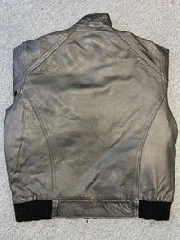 Bomber Black Leather Jacket -