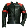 Brad Pitt Black and Red Fight Club Cowhide Leather Jacket -