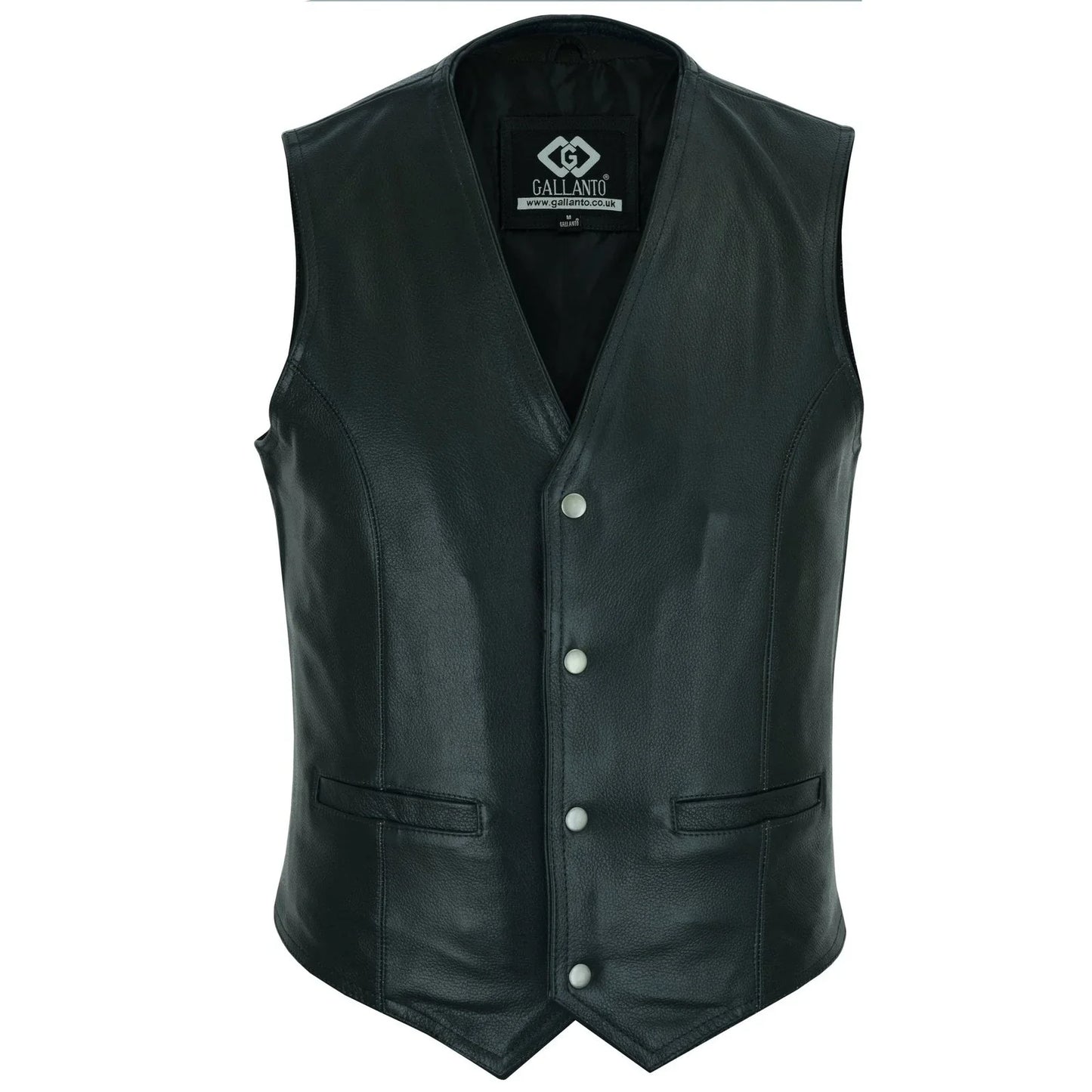 brown classic mens motorcycle leather waistcoat biker -