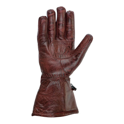 Brown Motorcycle Armored Thinsulate Leather Gloves -