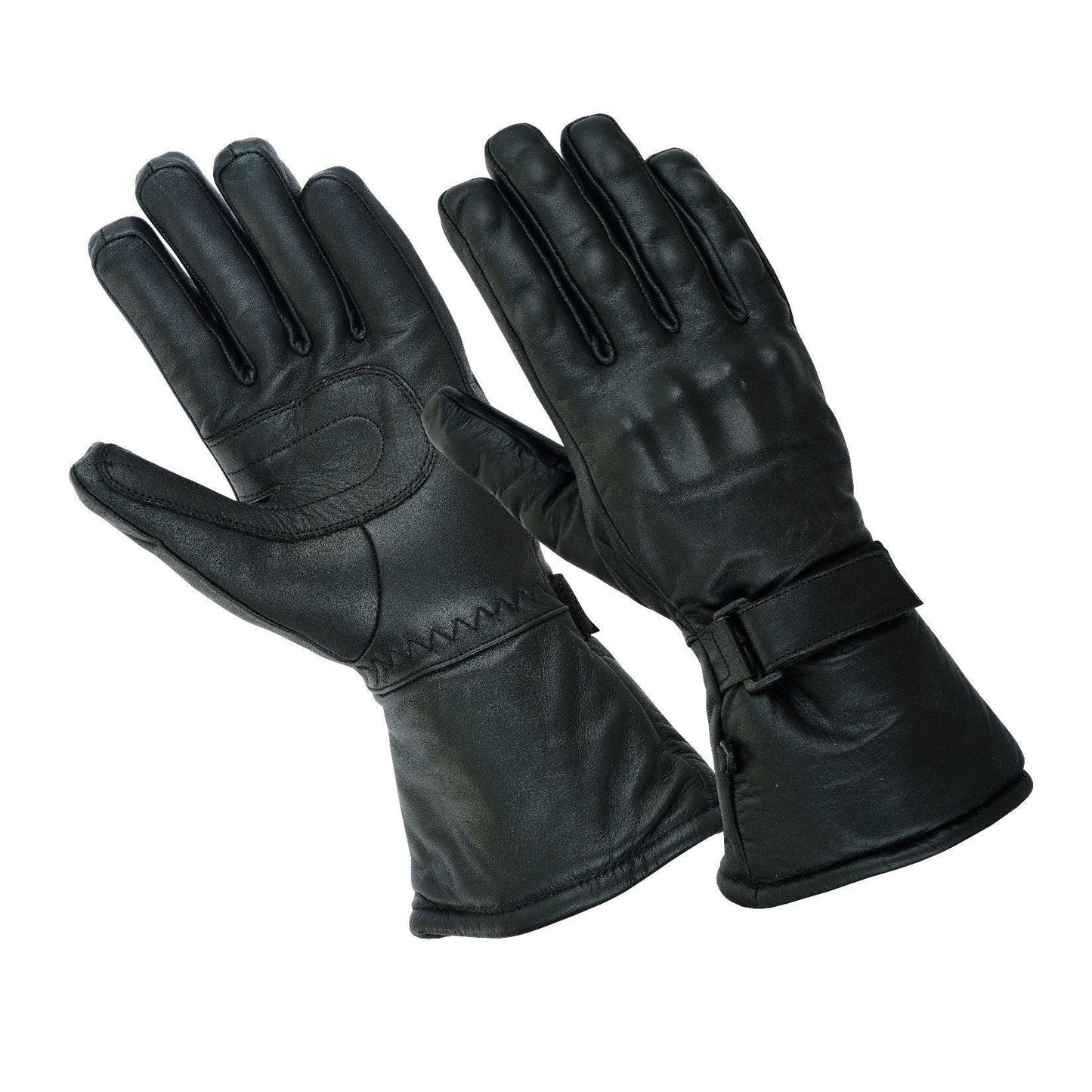 brown motorcycle armored thinsulate leather gloves -