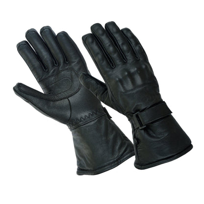 Brown Motorcycle Armored Thinsulate Leather Gloves -