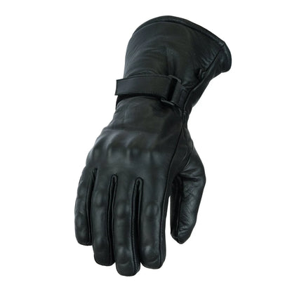 Brown Motorcycle Armored Thinsulate Leather Gloves -