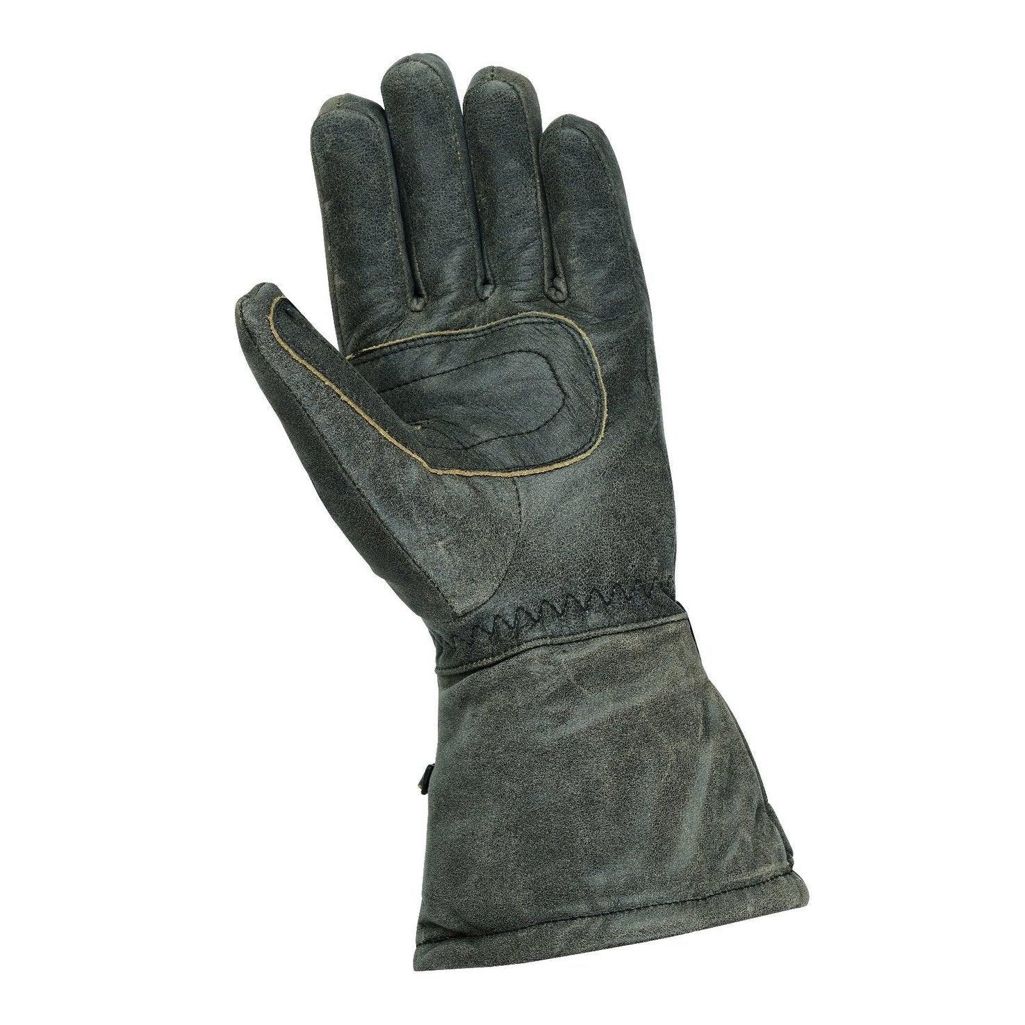 Brown Motorcycle Armored Thinsulate Leather Gloves -